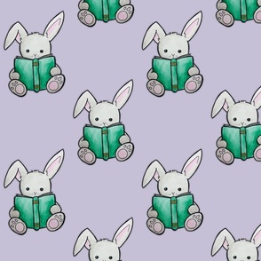 Reading Bunny - Lilac