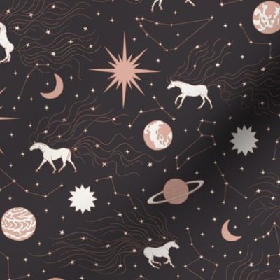 Horses and Constellations - Medium - Grey