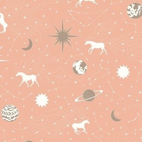 Horses and Constellations - Medium - Pink