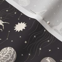 Horses and Constellations - Medium - Cream and Grey