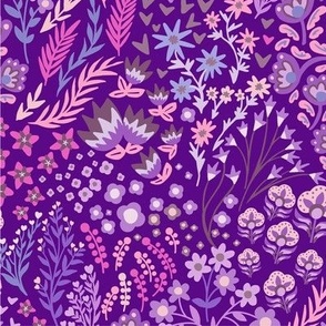 Fanciful Florals Purple