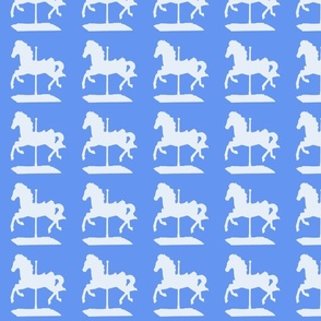 blue carousel horse