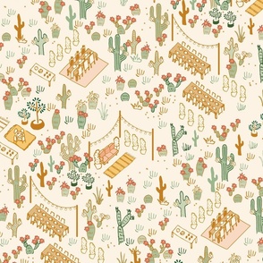 Desert Garden Party // spring with blooming cacti