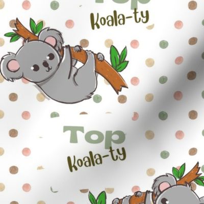 Koala pun polka dots