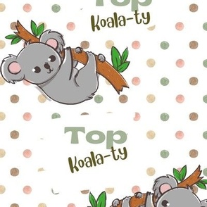 Koala pun polka dots