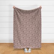 Floral Silhouette brown and blush pink Regular Scale by Jac Slade