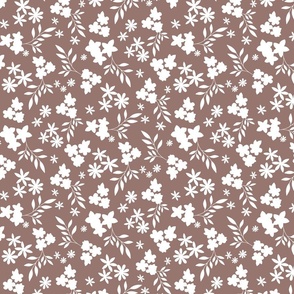 Floral Silhouette brown and white Regular Scale by Jac Slade