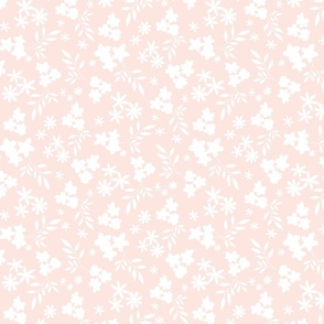 Floral Silhouette soft pink and white Regular Scale by Jac Slade