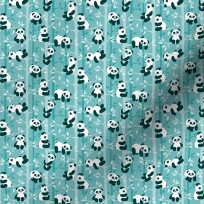 panda forest - teal small