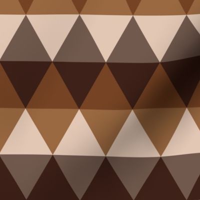 Retro triangles pattern Earthy brown