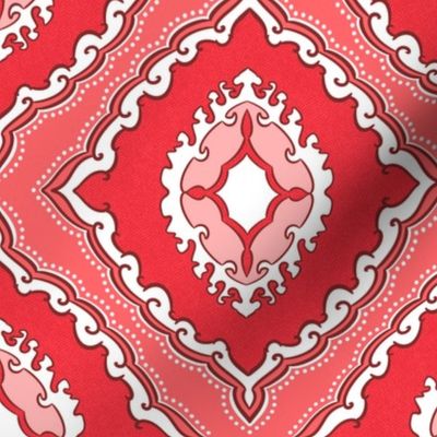 Arabetto Nuovo Damask (9 inch) in Red