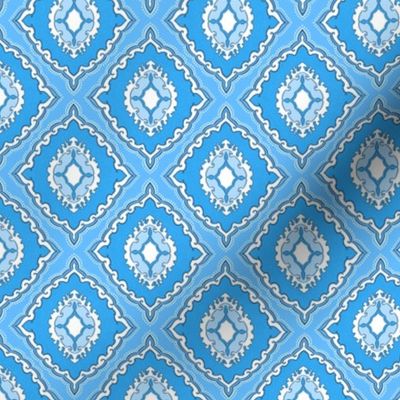 Arabetto Nuovo Damask (3 inch) in Blue