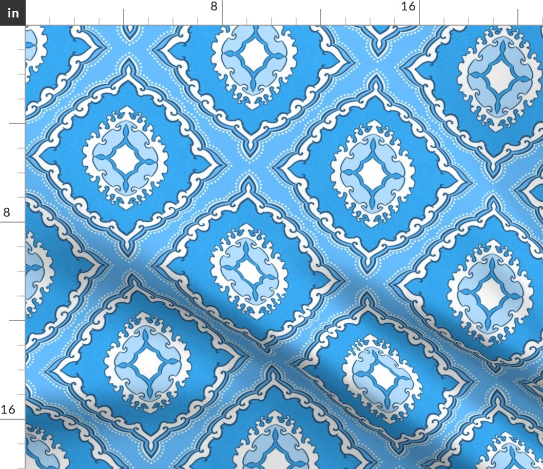 Arabetto Nuovo Damask (9 inch) in Blue