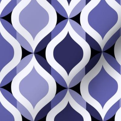 Ogee mosaic medium retro ovals Very Peri purple