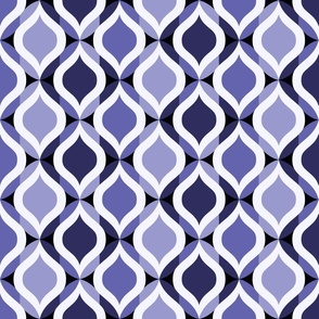 Ogee mosaic medium retro ovals Very Peri purple