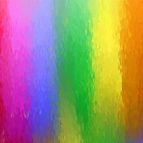 Very Rainbow! Flip-Stripe Impressionist Rainbow -- Bright Rainbow Pride Flag Color Paint Stripes flipping in rows -- 23.04in x 53.76in repeat -- 150dpi (Full Scale)