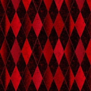 Textured Rich Red Black Harlequin -- Black White Red Christmas --  12.74 x 10.6 in repeat -- 400dpi (37% of full scale)