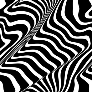 Distorted Diagonal Stripes Optical Illusion (Large Scale)