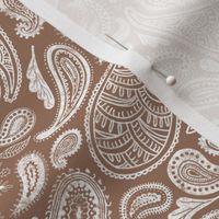 Modern Distressed Paisley, Mocha by Brittanylane