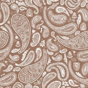 Modern Distressed Paisley, Mocha by Brittanylane