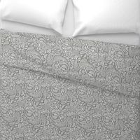 Modern Distressed Paisley, Pewter by Brittanylane