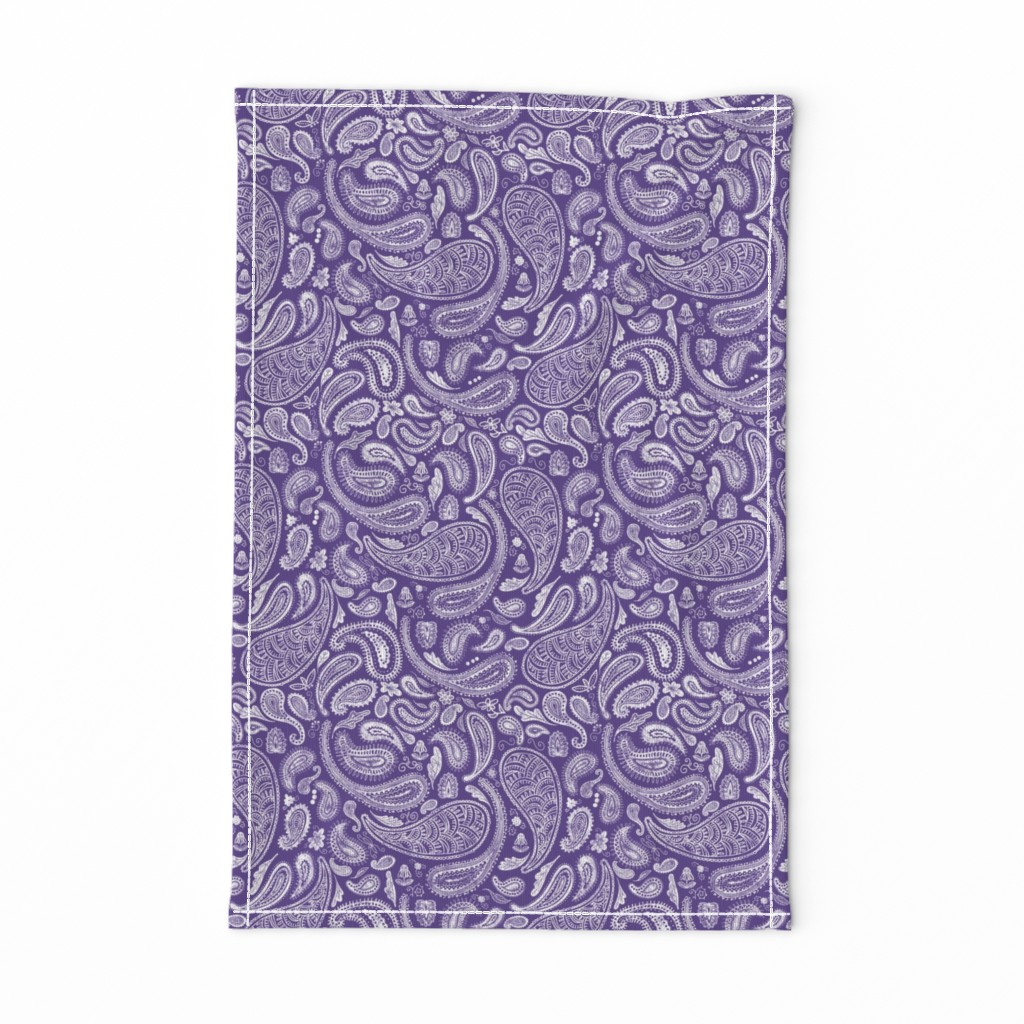 Modern Distressed Paisley, Purple by Brittanylane