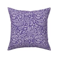 Modern Distressed Paisley, Purple by Brittanylane