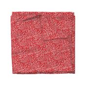 Modern Distressed Paisley, Red by Brittanylane
