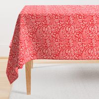 Modern Distressed Paisley, Red by Brittanylane