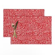 Modern Distressed Paisley, Red by Brittanylane