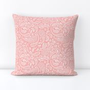 Modern Distressed Paisley, Coral Pink by Brittanylane