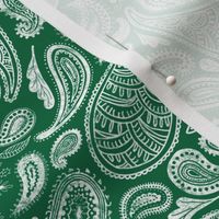 Modern Distressed Paisley, Emerald Green by Brittanylane