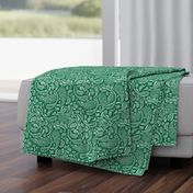 Modern Distressed Paisley, Emerald Green by Brittanylane