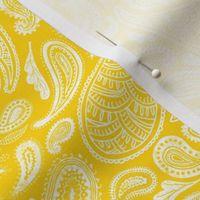Modern Distressed Paisley, Yellow by Brittanylane