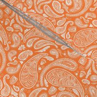 Modern Distressed Paisley, Orange by Brittanylane