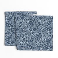 Modern Distressed Paisley, Navy by Brittanylane