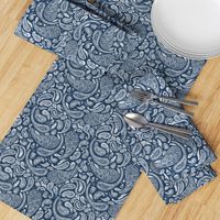 Modern Distressed Paisley, Navy by Brittanylane