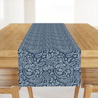 Modern Distressed Paisley, Navy by Brittanylane