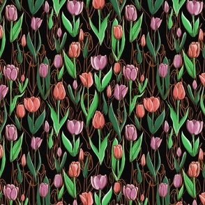 bed of tulips