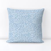 Modern Distressed Paisley, Sky Blue by Brittanylane