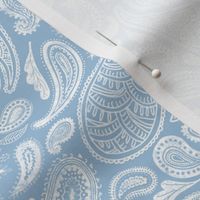 Modern Distressed Paisley, Sky Blue by Brittanylane