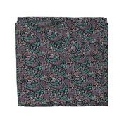 Modern Distressed Paisley, Pastel on Black by Brittanylane