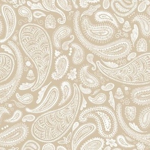 Tan And White Fabric, Wallpaper and Home Decor | Spoonflower