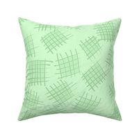 Green Geometric Patchwork Tossed Squares 