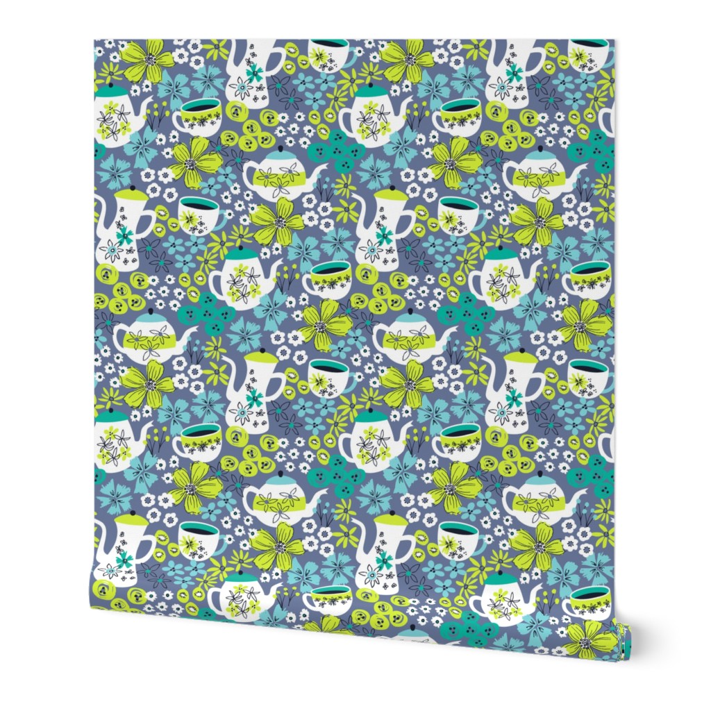 Garden Tea Party (Periwinkle, Teal, Lime)