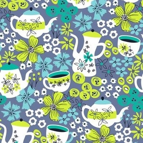 Garden Tea Party (Periwinkle, Teal, Lime)