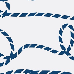 Navy Blue Nautical Rope Repeating Pattern