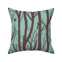 Brown and turquoise forest habitat