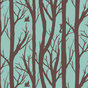 Brown and turquoise forest habitat