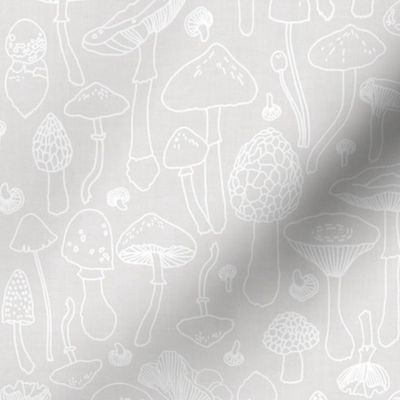 Mushrooms Silver Grey